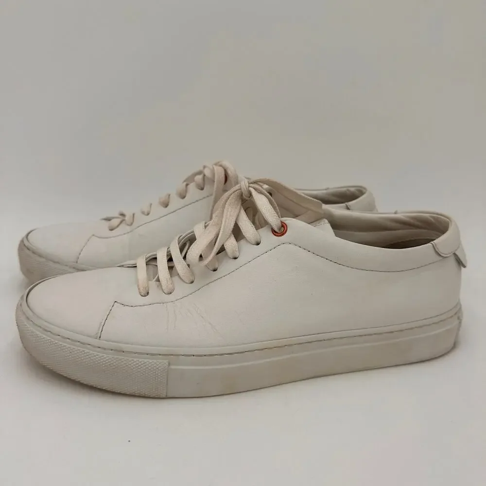 Good Man Brand Men's White Edge Leather Sneakers Size 7.5